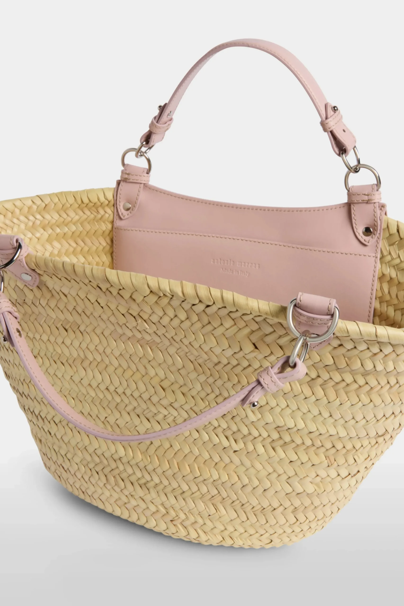 Borse^Antonio Marras Borsa di Paglia Grande Rosa