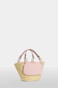 Borse^Antonio Marras Borsa di Paglia Media Rosa