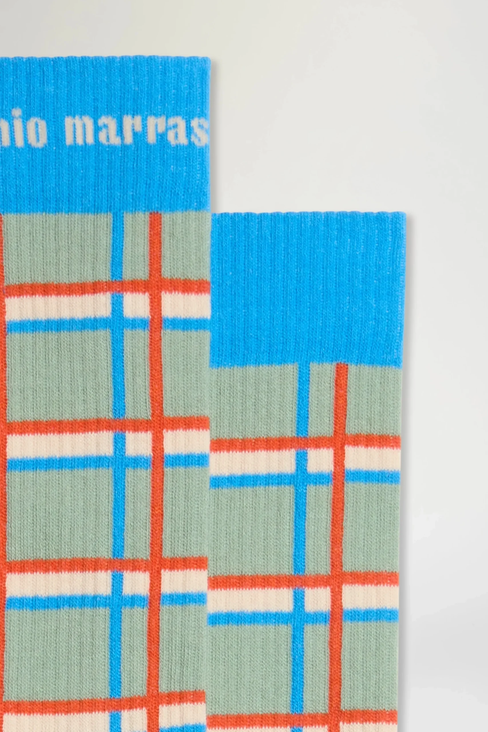 Accessori Morbidi|Uomo^Antonio Marras Calze a Quadri Verdi e Blu