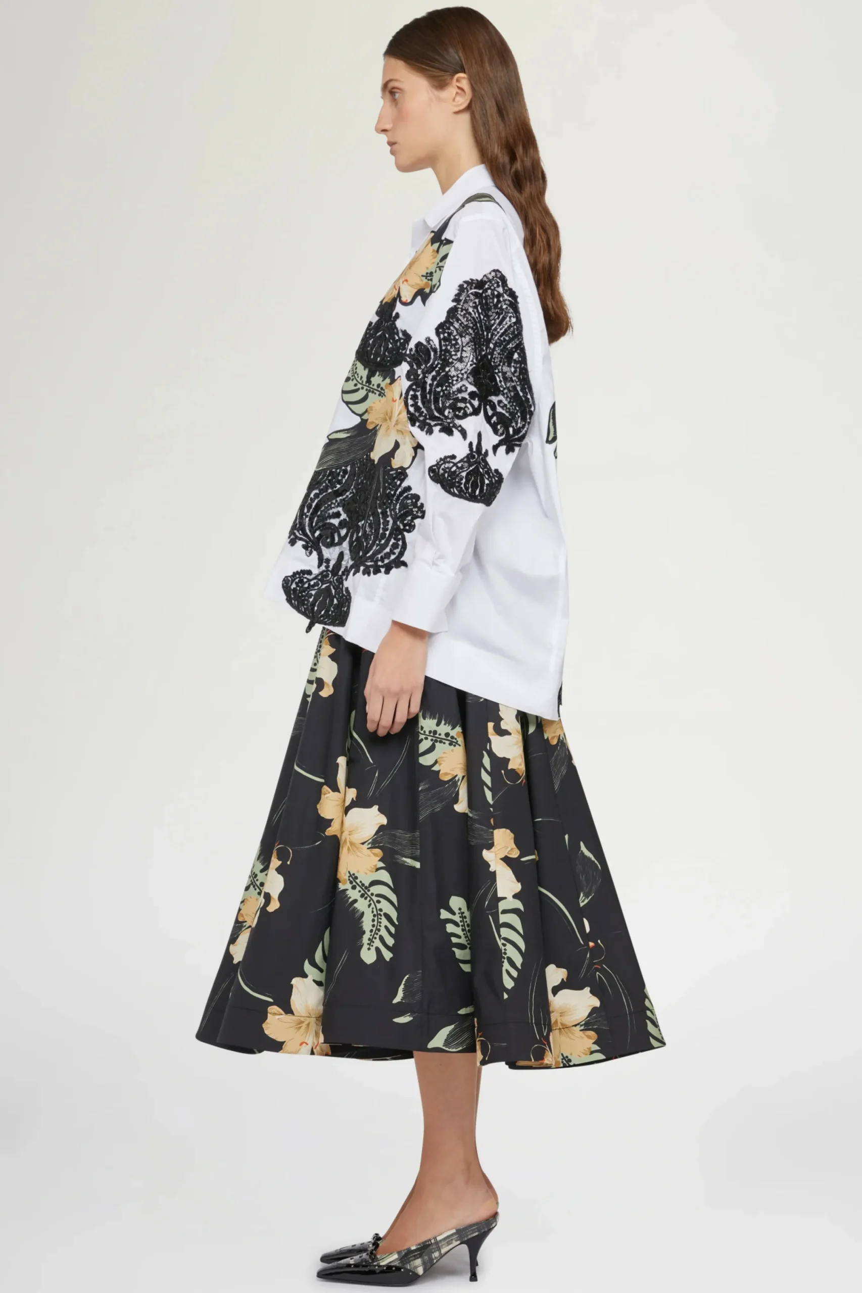 Camicie E Bluse^Antonio Marras Camicia Bianca Ibiscus Patchworks