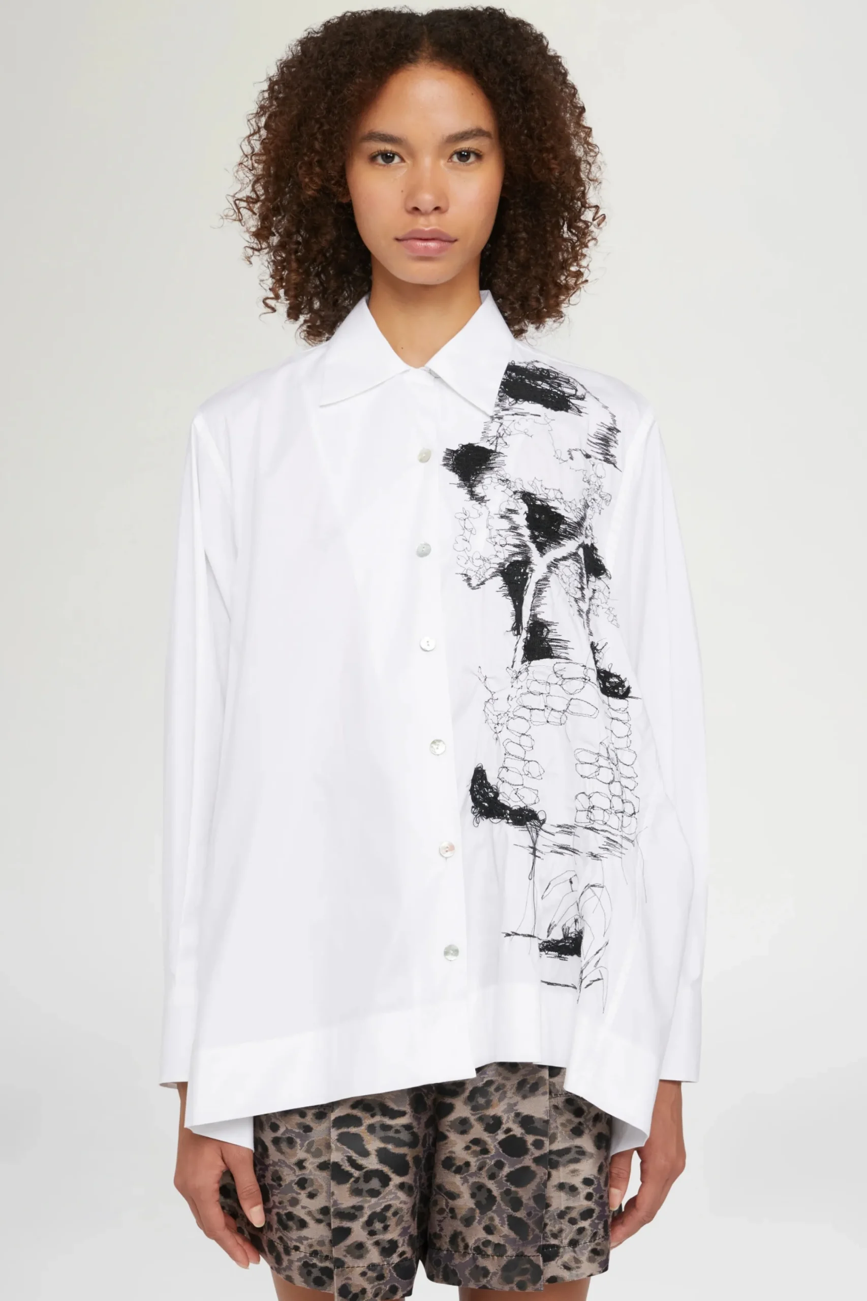 Camicie E Bluse^Antonio Marras Camicia Bianca Ricami Neri