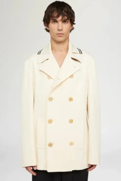Uomo^Antonio Marras Cappotto Doppiopetto Crema