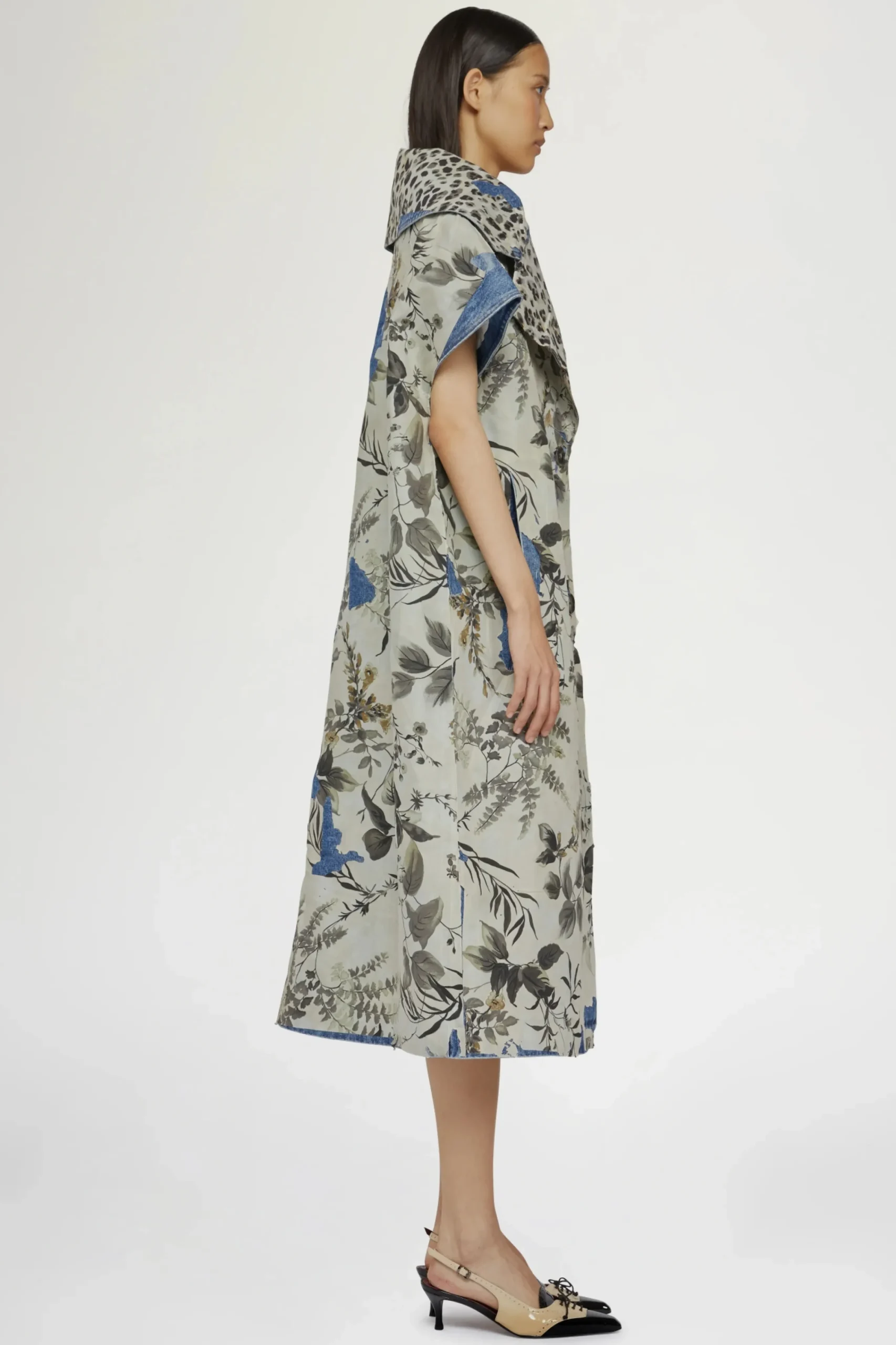 Giacche E Capispalla^Antonio Marras Cappotto in Denim Stampa Tropicale