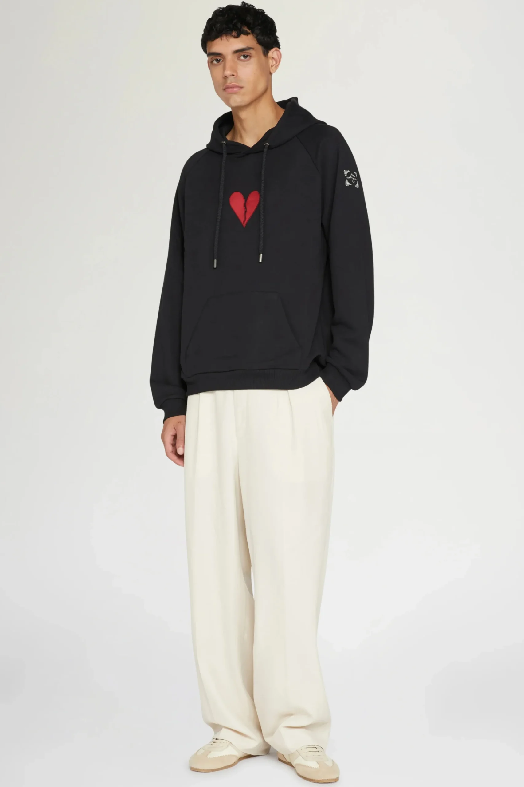 Magliette E Top|Uomo^Antonio Marras Felpa con cappuccio cuore spezzato