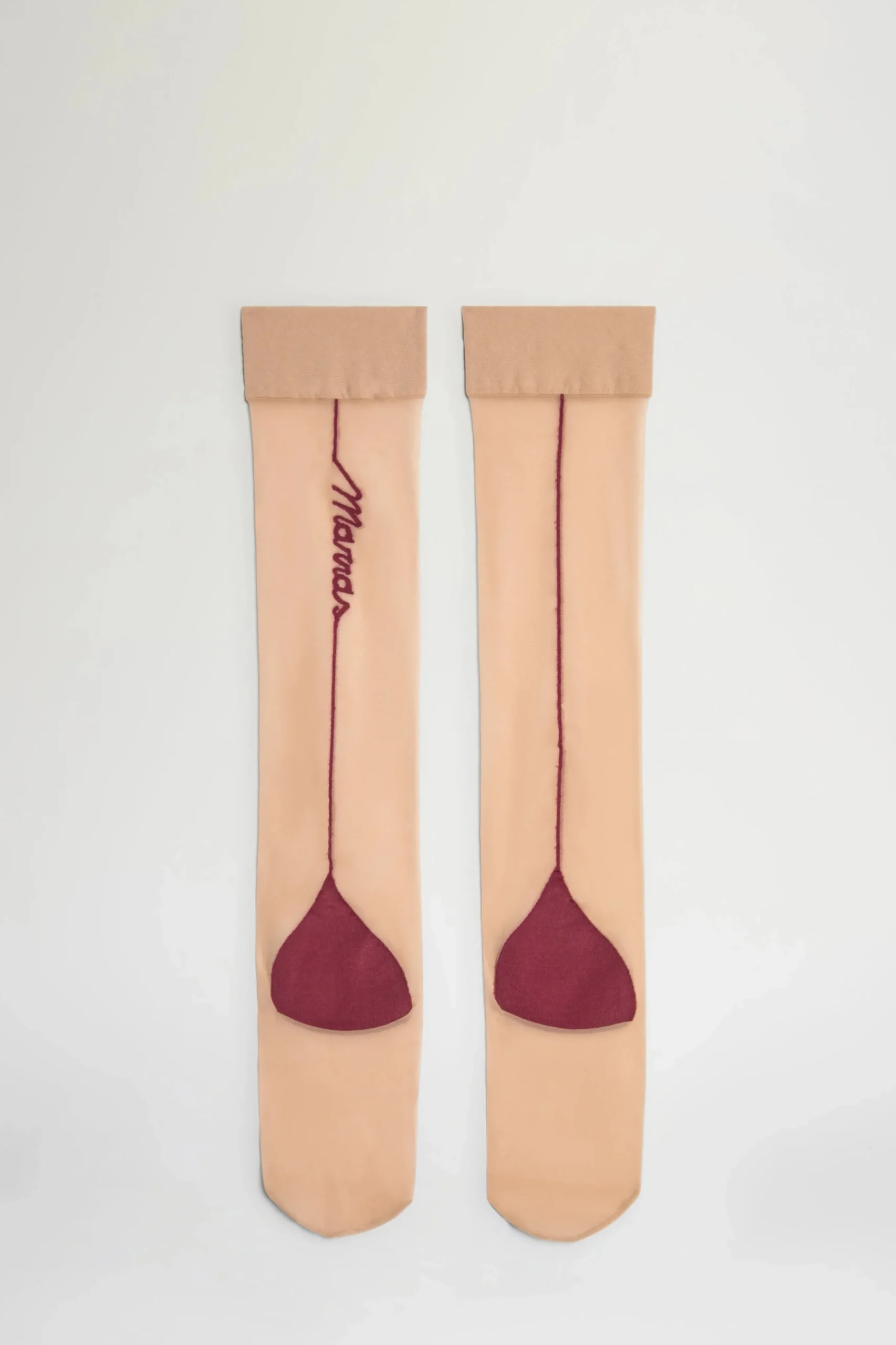 Accessori Morbidi^Antonio Marras Gambaletti Nude e Bordeaux
