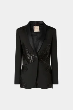 Giacche E Capispalla^Antonio Marras Giacca nera con paillettes