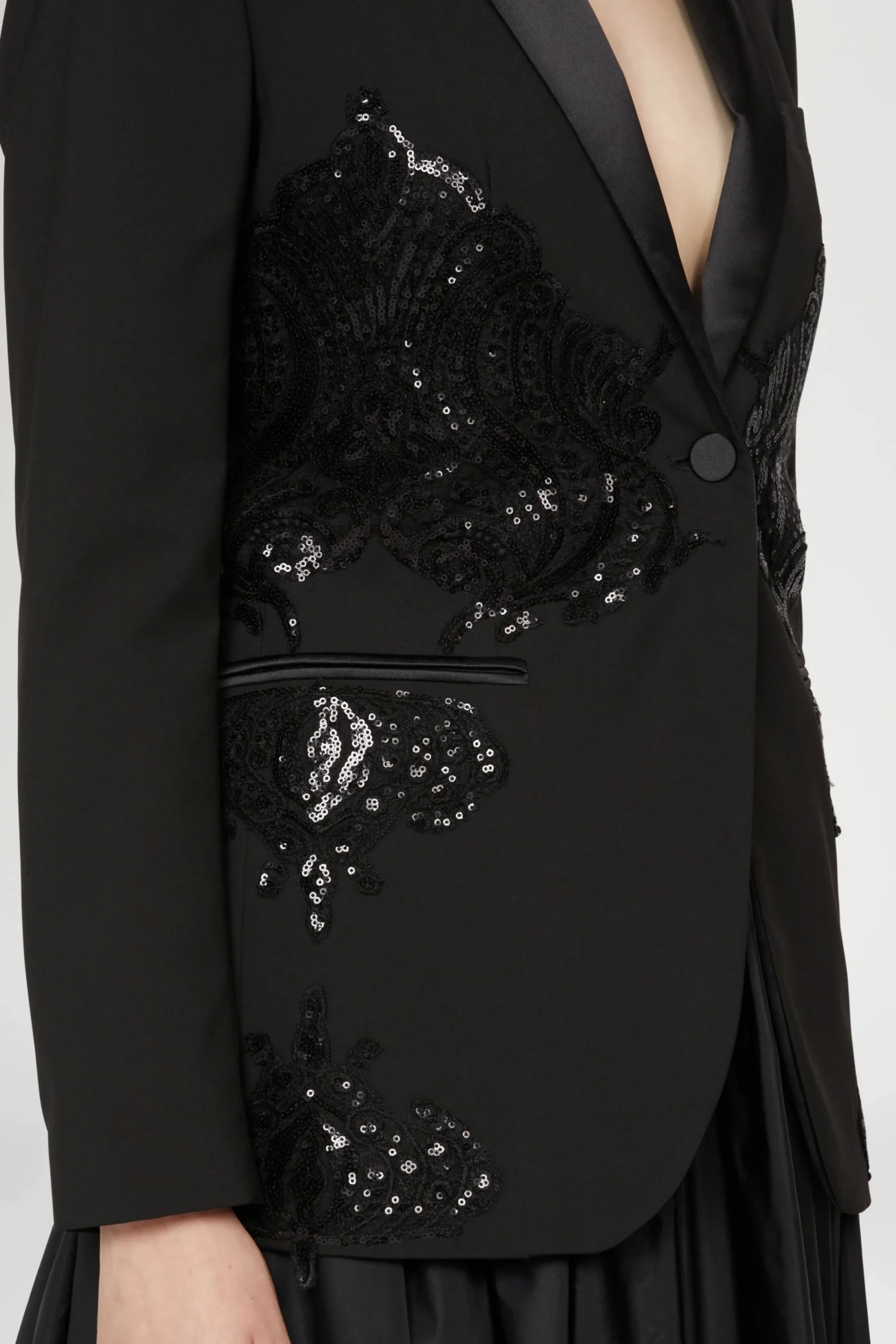 Giacche E Capispalla^Antonio Marras Giacca nera con paillettes