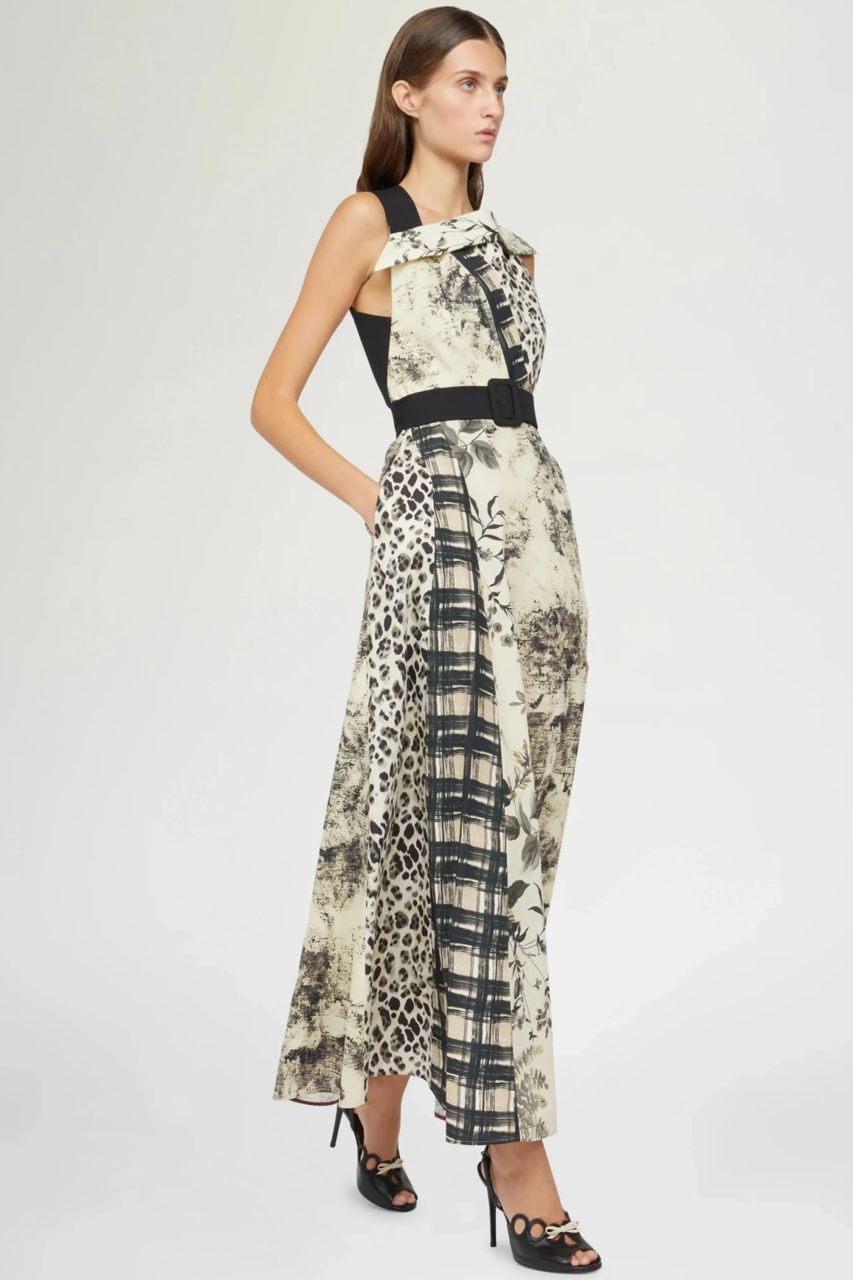 Abiti^Antonio Marras Midi Abito Stampa Tropicale & Leopardo