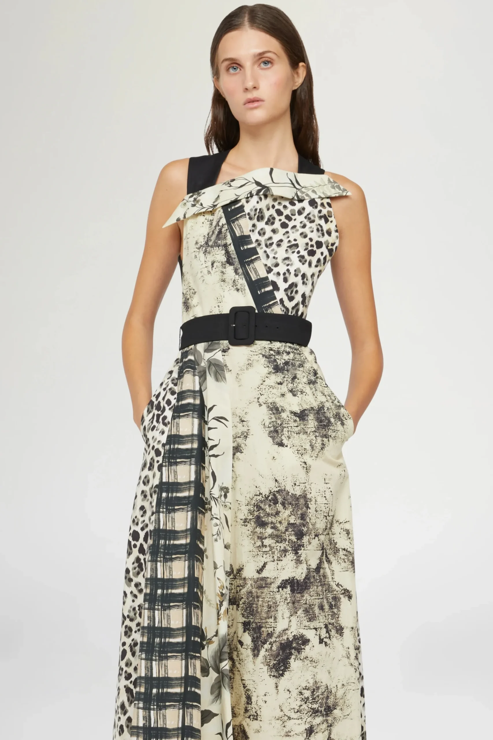 Abiti^Antonio Marras Midi Abito Stampa Tropicale & Leopardo