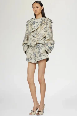 Pantaloni^Antonio Marras Pantaloncini di Pelle Stampa Tropicale