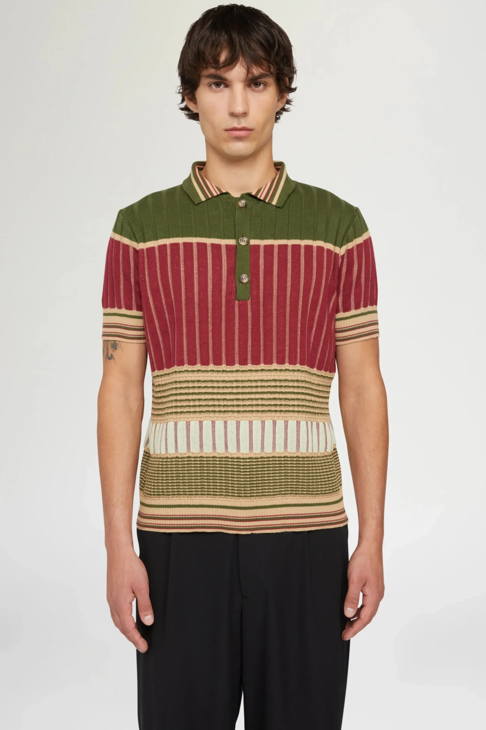Uomo^Antonio Marras Polo in Maglia Rossa e Verde