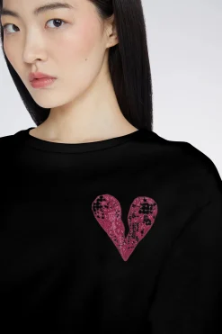 Magliette E Top^Antonio Marras T-shirt Cuore Nera