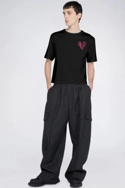 Uomo^Antonio Marras T-shirt Cuore Nero