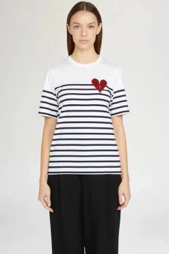 Magliette E Top^Antonio Marras T-shirt Cuore Spezzato a Righe