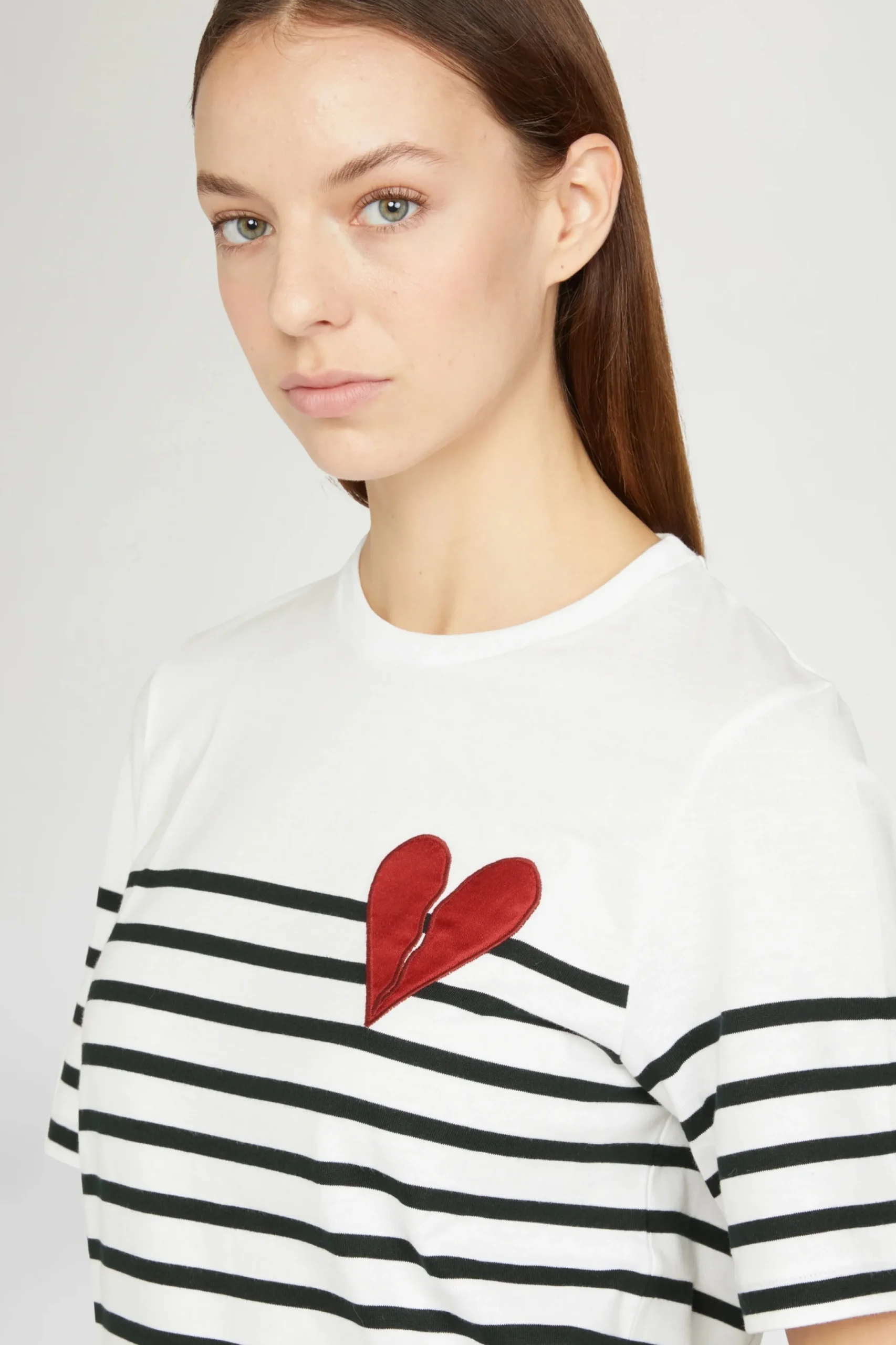 Magliette E Top^Antonio Marras T-shirt Cuore Spezzato a Righe