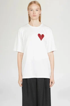 Magliette E Top^Antonio Marras T-shirt Cuore Spezzato Bianca