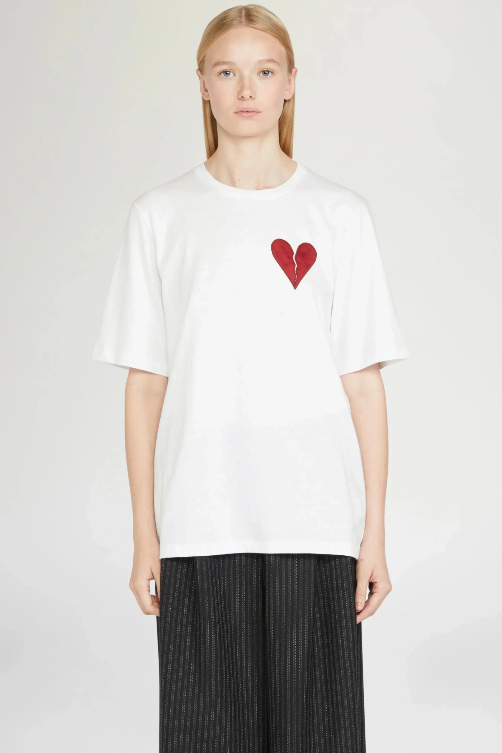 Magliette E Top^Antonio Marras T-shirt Cuore Spezzato Bianca