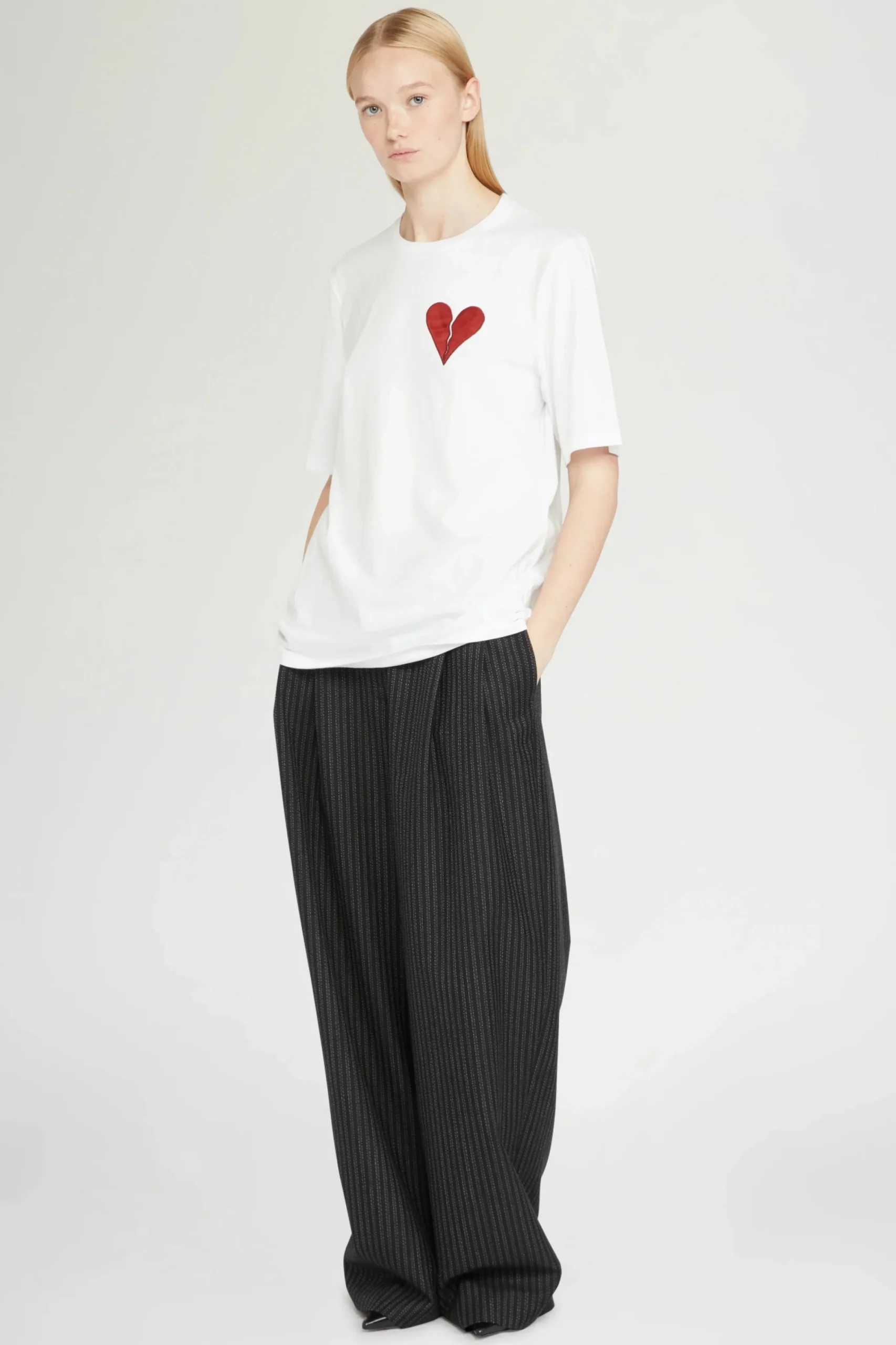 Magliette E Top^Antonio Marras T-shirt Cuore Spezzato Bianca