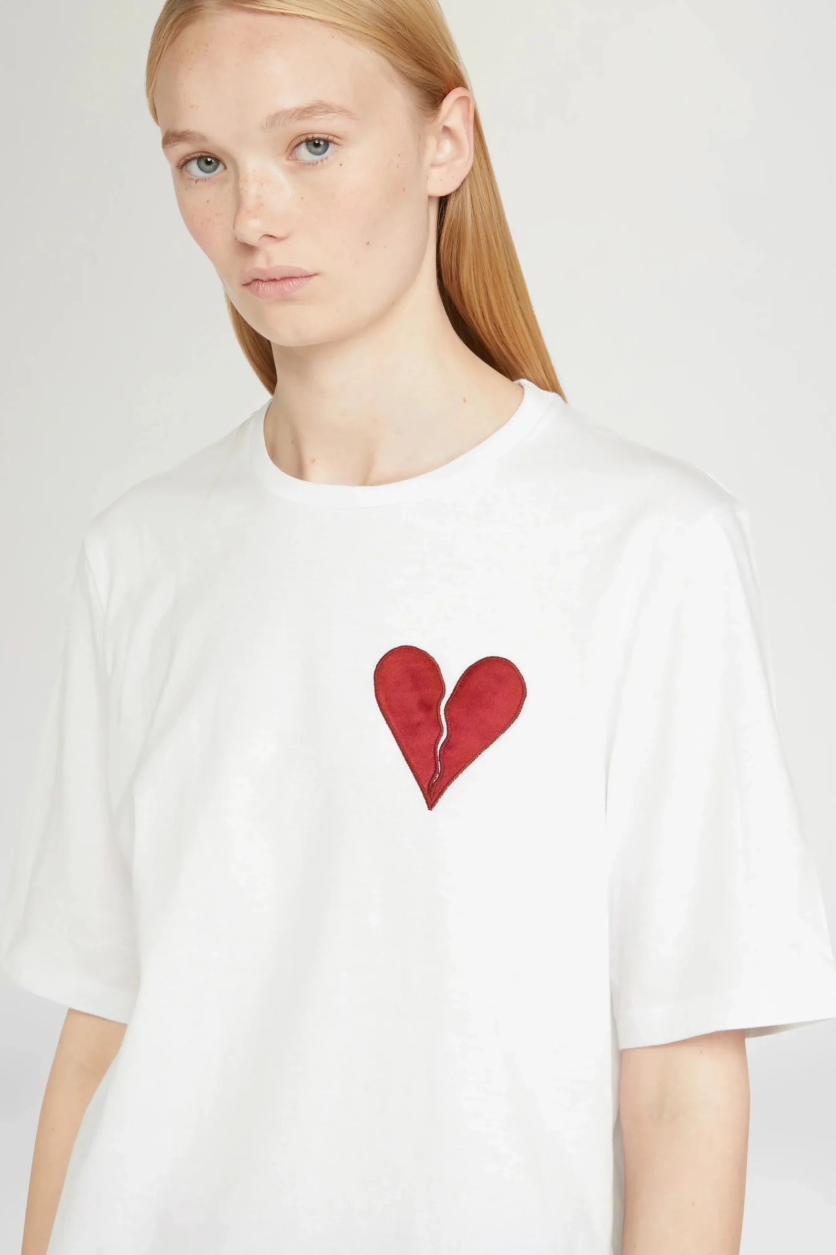Magliette E Top^Antonio Marras T-shirt Cuore Spezzato Bianca
