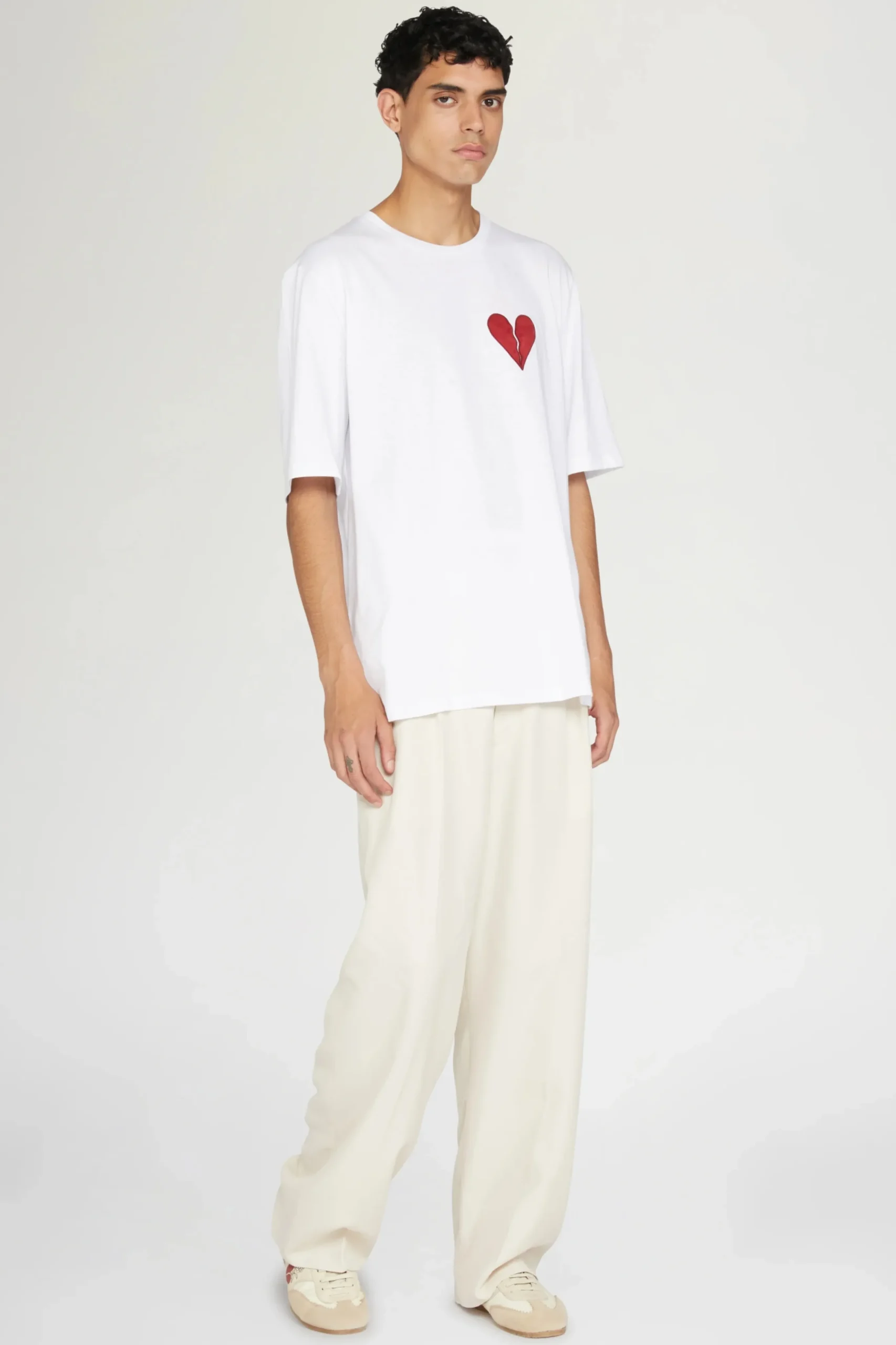 Uomo^Antonio Marras T-shirt Cuore Spezzato Bianca