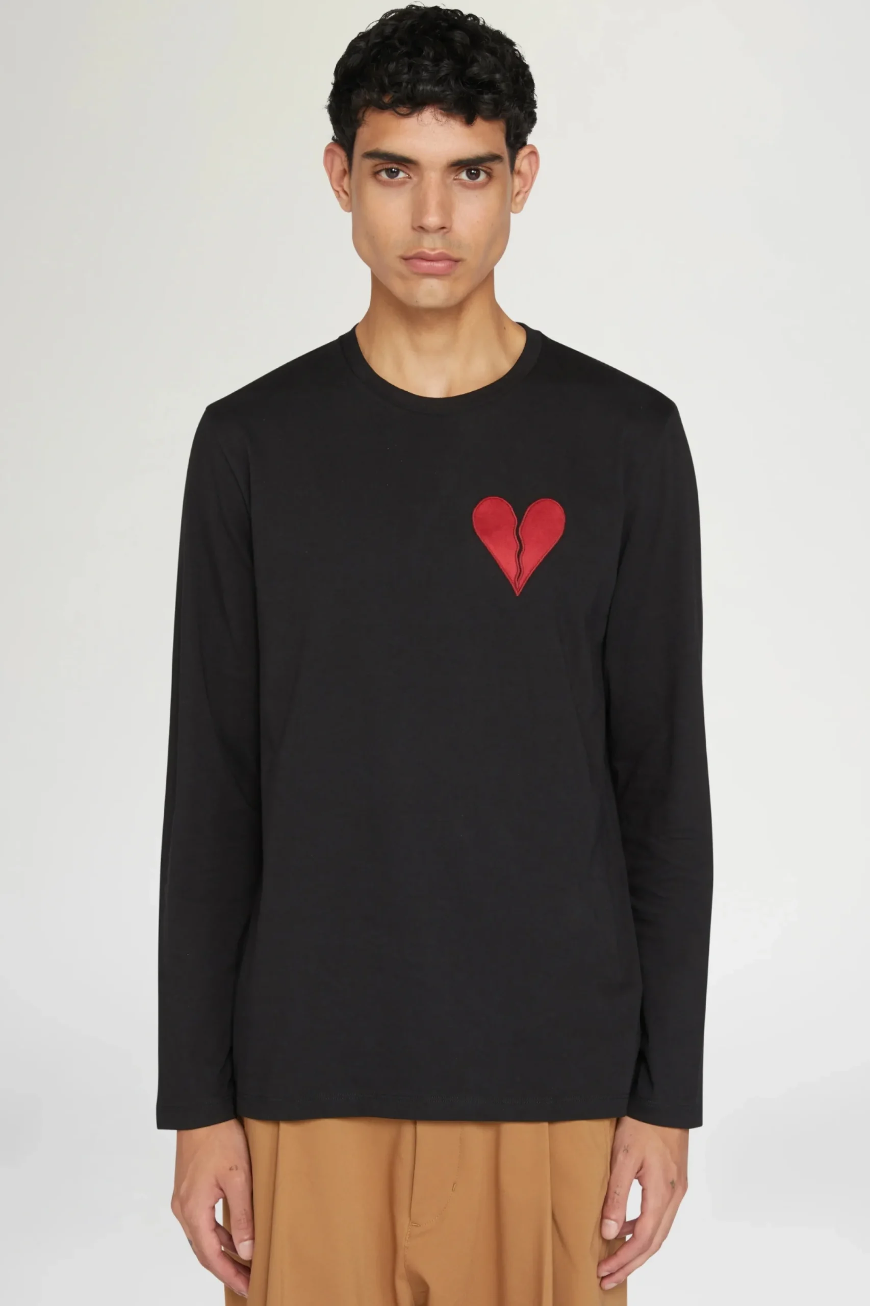 Uomo^Antonio Marras T-shirt Cuore Spezzato Lunga Nera
