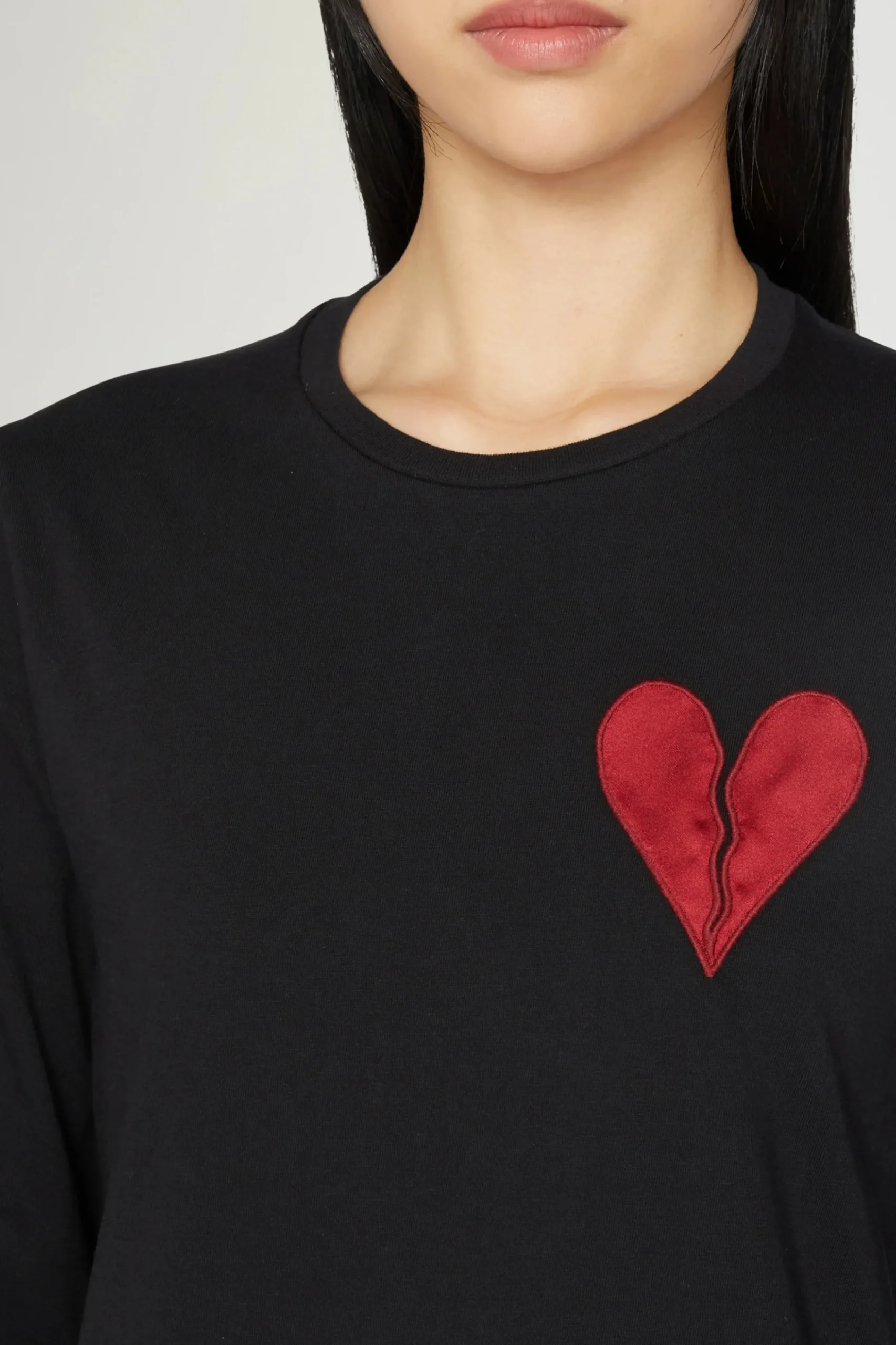 Uomo^Antonio Marras T-shirt Cuore Spezzato Lunga Nera