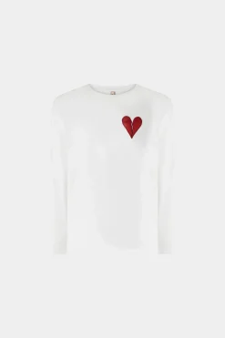 Uomo^Antonio Marras T-shirt Cuore Spezzato Lunga Bianca