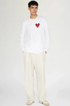 Uomo^Antonio Marras T-shirt Cuore Spezzato Lunga Bianca