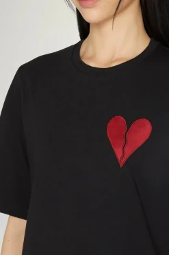 Magliette E Top|Uomo^Antonio Marras T-shirt Cuore Spezzato Nera