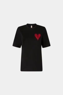 Magliette E Top|Uomo^Antonio Marras T-shirt Cuore Spezzato Nera