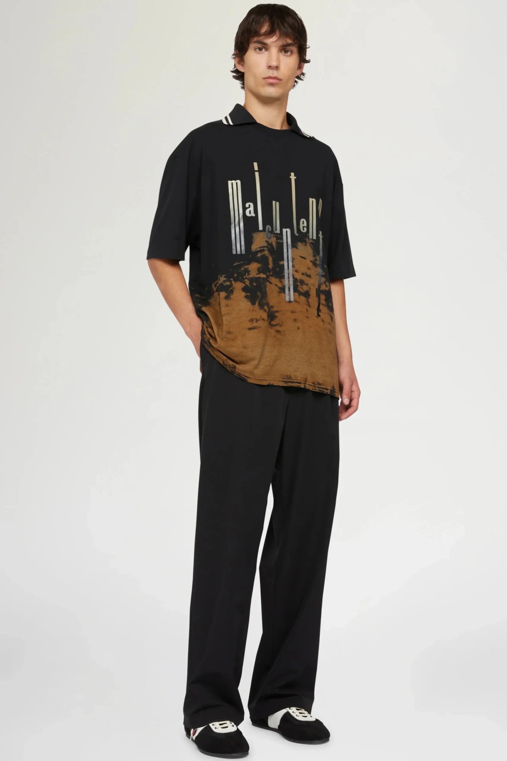 Uomo^Antonio Marras T-shirt Nera & Marrone Maicuntentu