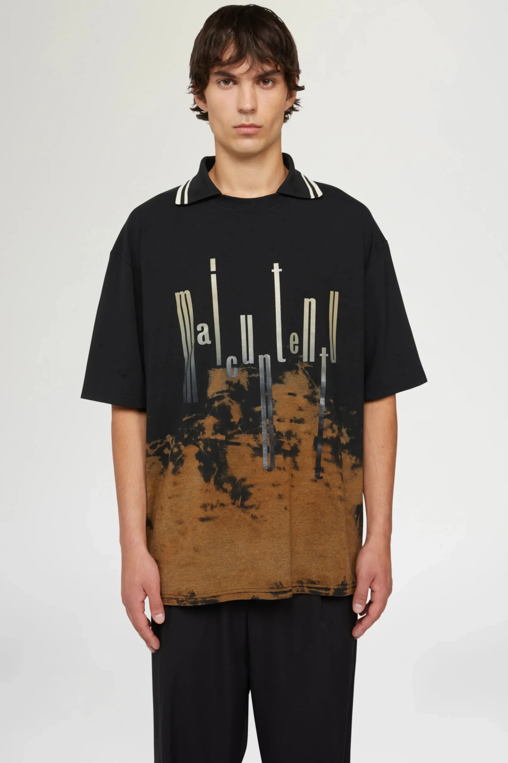 Uomo^Antonio Marras T-shirt Nera & Marrone Maicuntentu